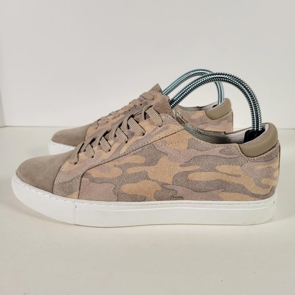 Kenneth Cole Taupe Camo Kam EO Suede Sneakers Women Size 7.5 NWOT - Picture 3 of 11
